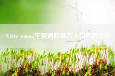 云南宁夏消防报名入口官网公告