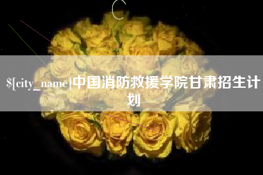 云南中国消防救援学院甘肃招生计划