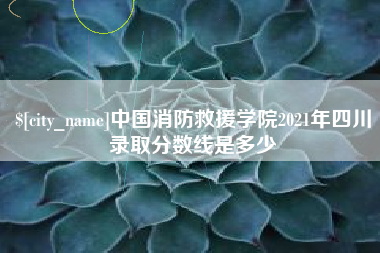 云南中国消防救援学院2021年四川录取分数线是多少