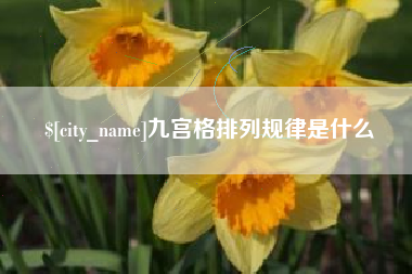 云南九宫格排列规律是什么