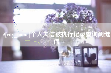 云南个人失信被执行记录查询阚继伟