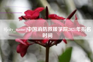 云南中国消防救援学院2021年报名时间