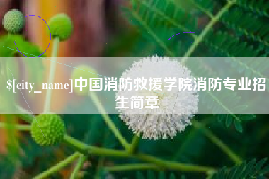 云南中国消防救援学院消防专业招生简章