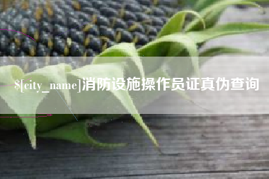 云南消防设施操作员证真伪查询
