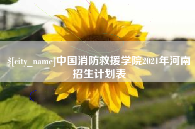 云南中国消防救援学院2021年河南招生计划表