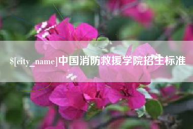 云南中国消防救援学院招生标准